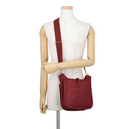 Hermes Shoulder Bag Evelyne 3 23 Rouge Ash Gold Taurillon Clemence — view 4
