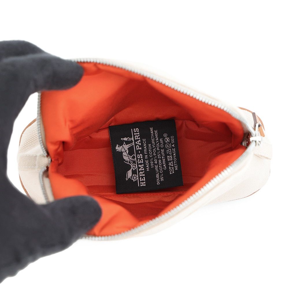 Hermes Pouch Bolide Mini Natural Silver Cotton Case — view 4