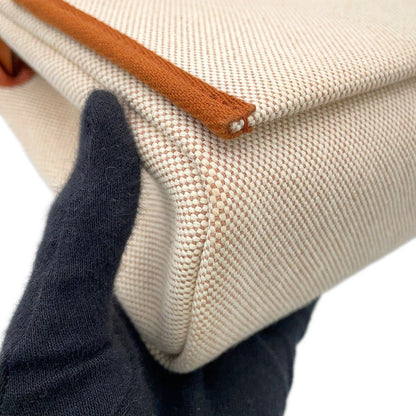 Hermes Shoulder Bag Herbag Zip Mini Ecru Gold Silver Toile Ash Vache Hunter — view 6