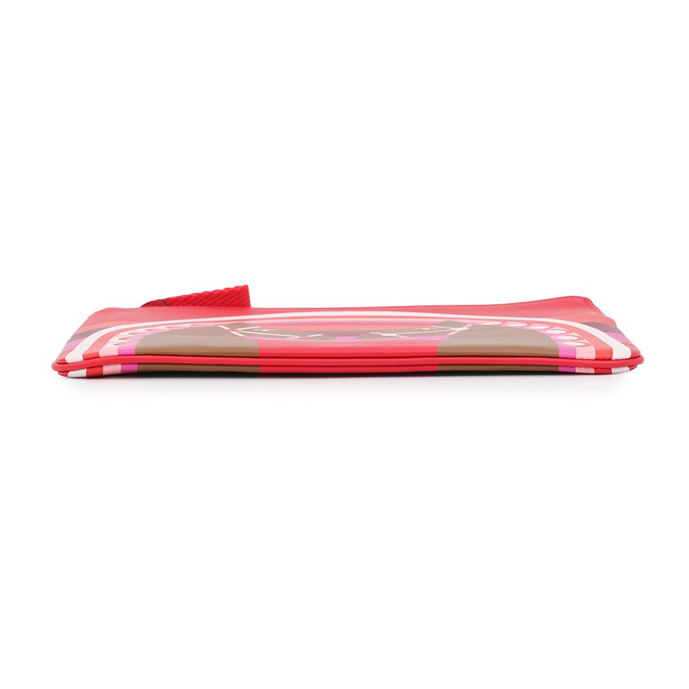 Hermes Pouch Carre Pocket Long Rainbow Love Rouge Coup Halzan Silver Swift — view 3