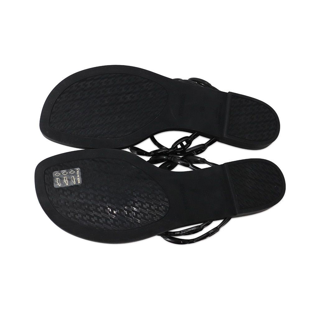 Hermes Sandals Island Rubber Shoes Black — view 4