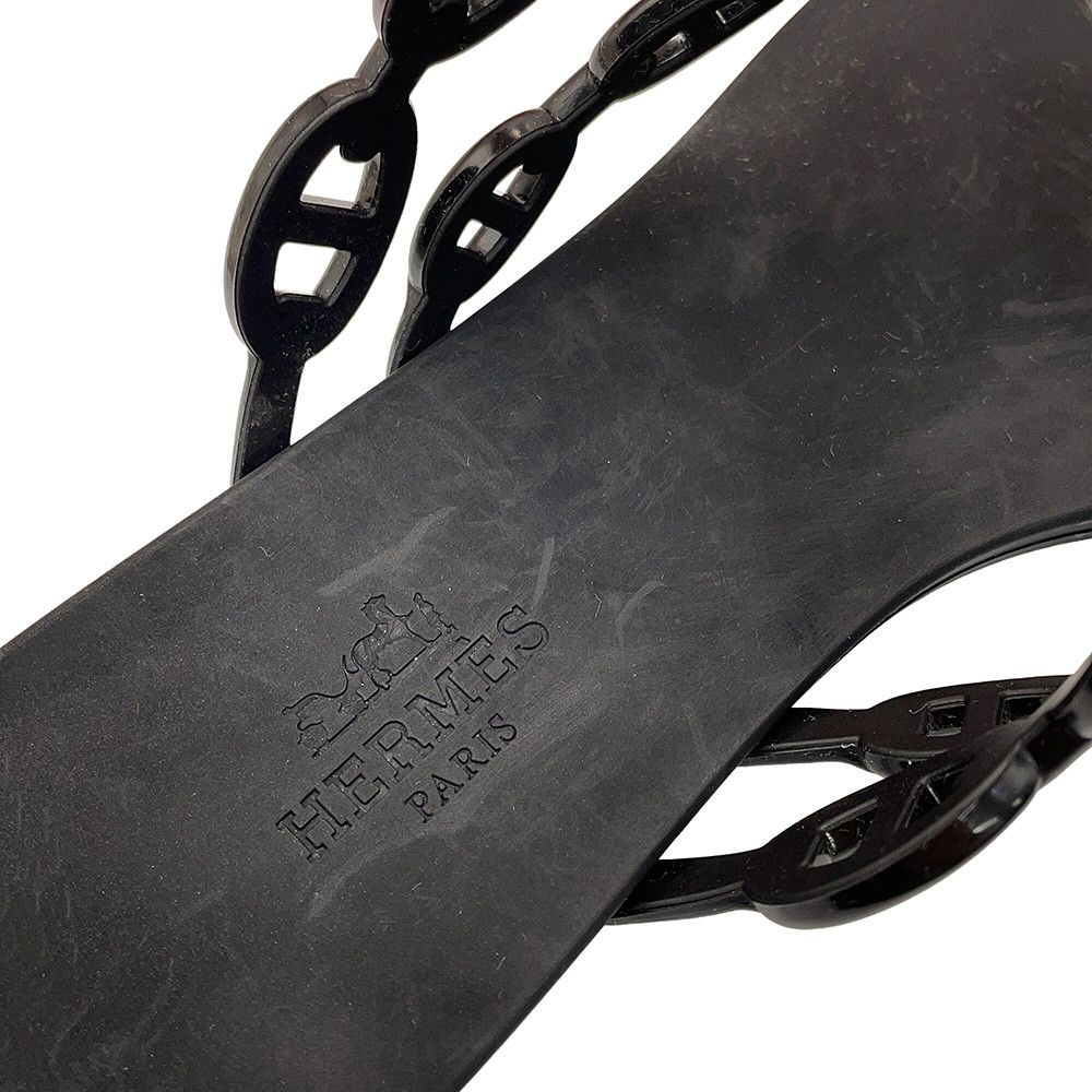 Hermes Sandals Island Rubber Shoes Black — view 5