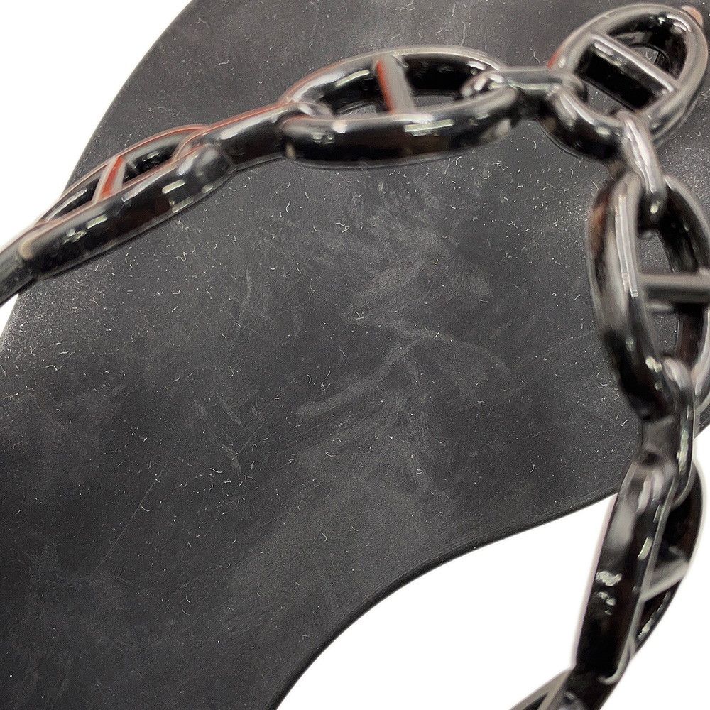 Hermes Sandals Island Rubber Shoes Black — view 6