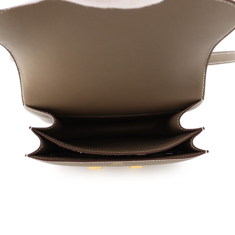 Hermes Shoulder Bag Mini Constance 3 Miroir Etoupe Gold Epsom — view 7