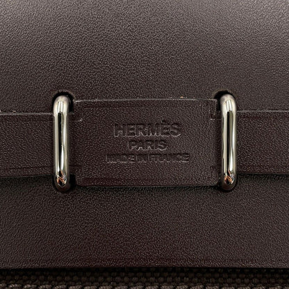 Hermes Shoulder Bag Herbag Zip Mini Ebene Silver Toile Hunter — view 8