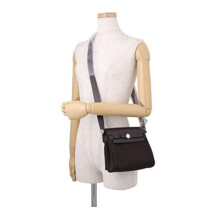 Hermes Shoulder Bag Herbag Zip Mini Ebene Silver Toile Hunter — view 4