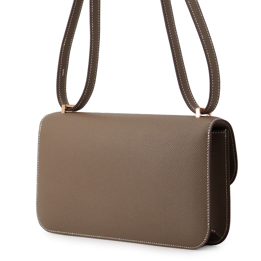 Hermes Constance Elan Miroir Etoupe Pink Gold Epsom Shoulder Bag — view 2