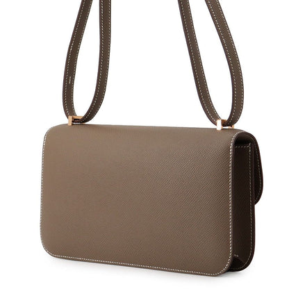 Hermes Constance Elan Miroir Etoupe Pink Gold Epsom Shoulder Bag — view 2