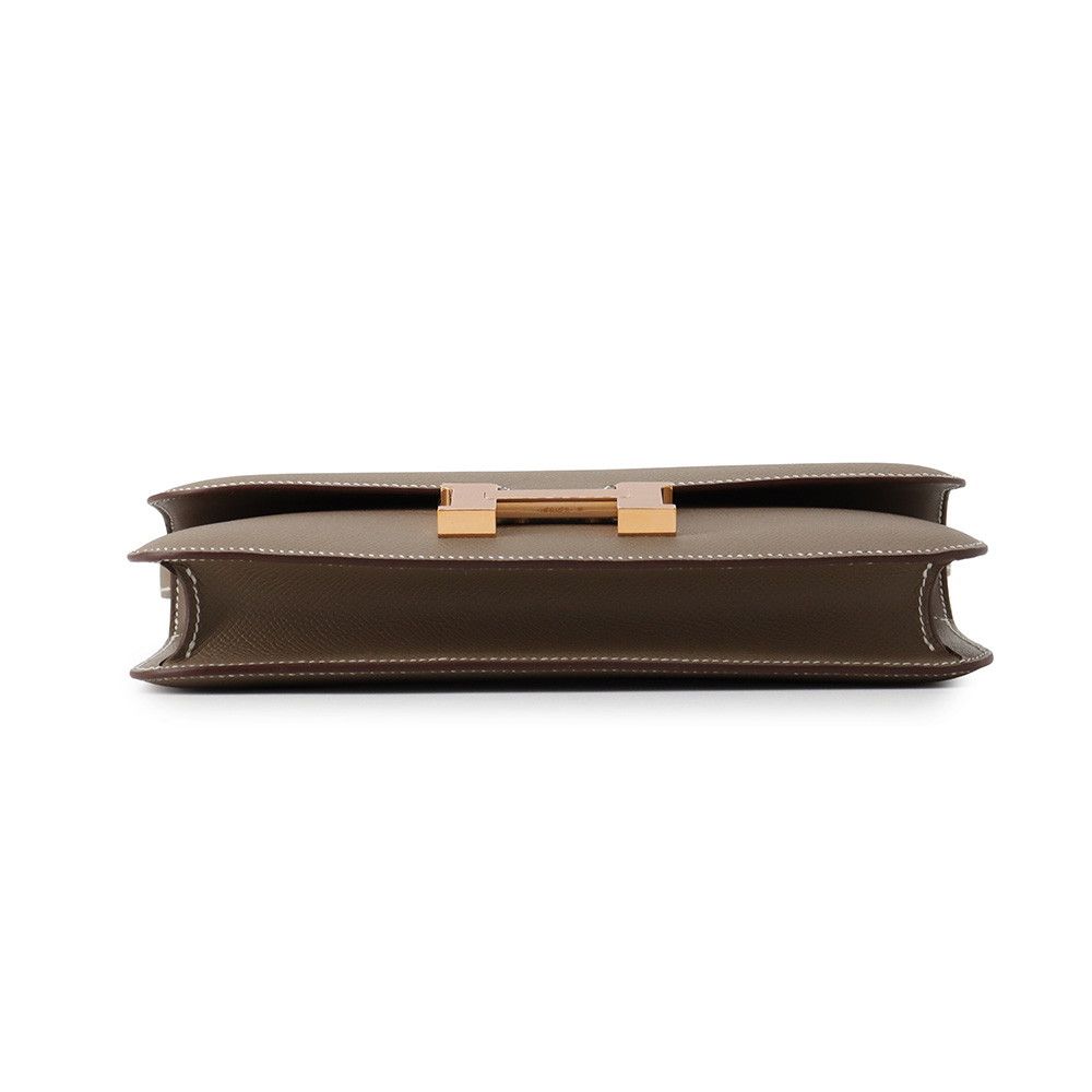 Hermes Constance Elan Miroir Etoupe Pink Gold Epsom Shoulder Bag — view 3