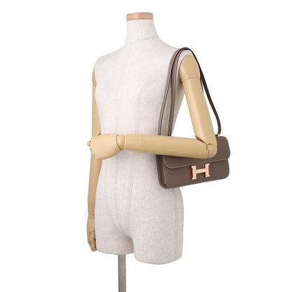 Hermes Constance Elan Miroir Etoupe Pink Gold Epsom Shoulder Bag — view 4