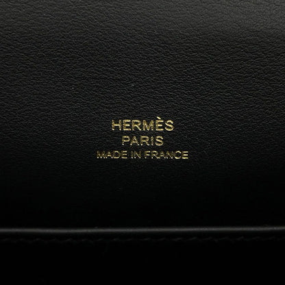 Hermes Handbag Pochette Kelly Black Gold Swift Bag — view 6
