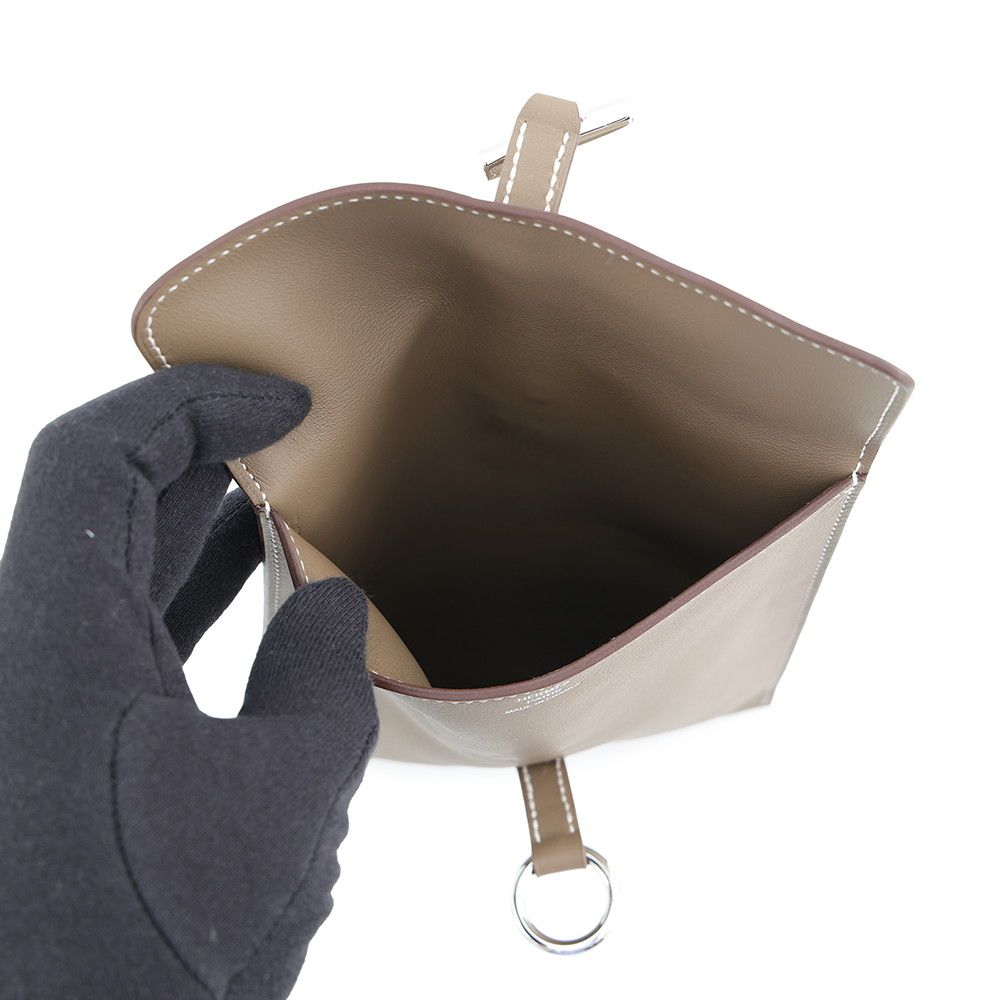 Hermes Shoulder Bag Glenan to Go Etoupe Silver Swift — view 6