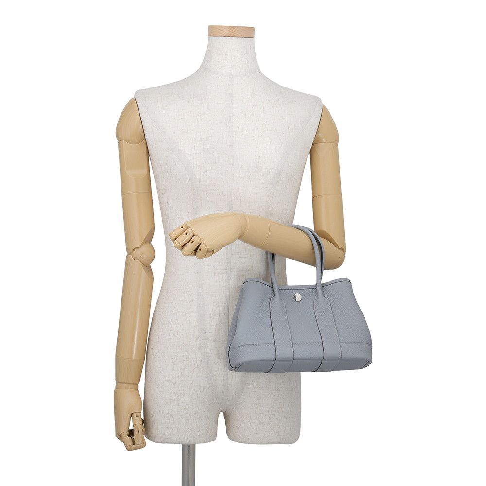 Hermes Tote Bag Neo Garden 23 Party Gris Perle Silver Togo — view 4