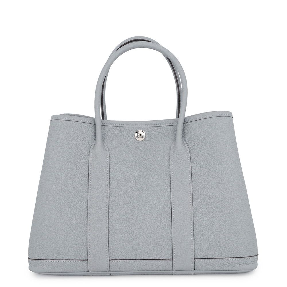 Hermes Tote Bag Garden Party TPM Gris Perle Silver Negonda