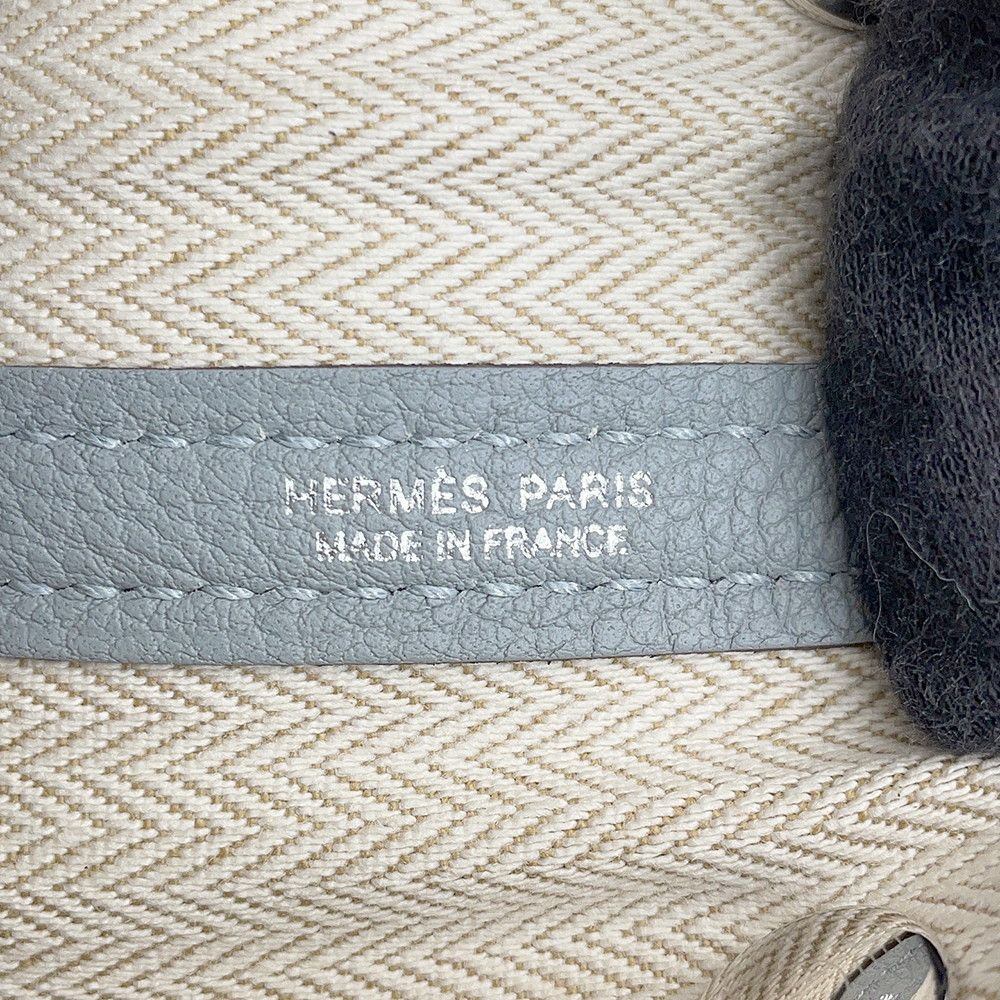 Hermes Tote Bag Garden Party TPM Gris Perle Silver Negonda — view 6