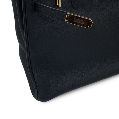 Hermes Birkin 40 Black Gold Togo Handbag — view 7