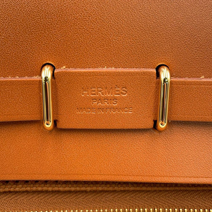 Hermes Shoulder Bag Herbag Zip Mini Forbe Gold Toile Hunter — view 6