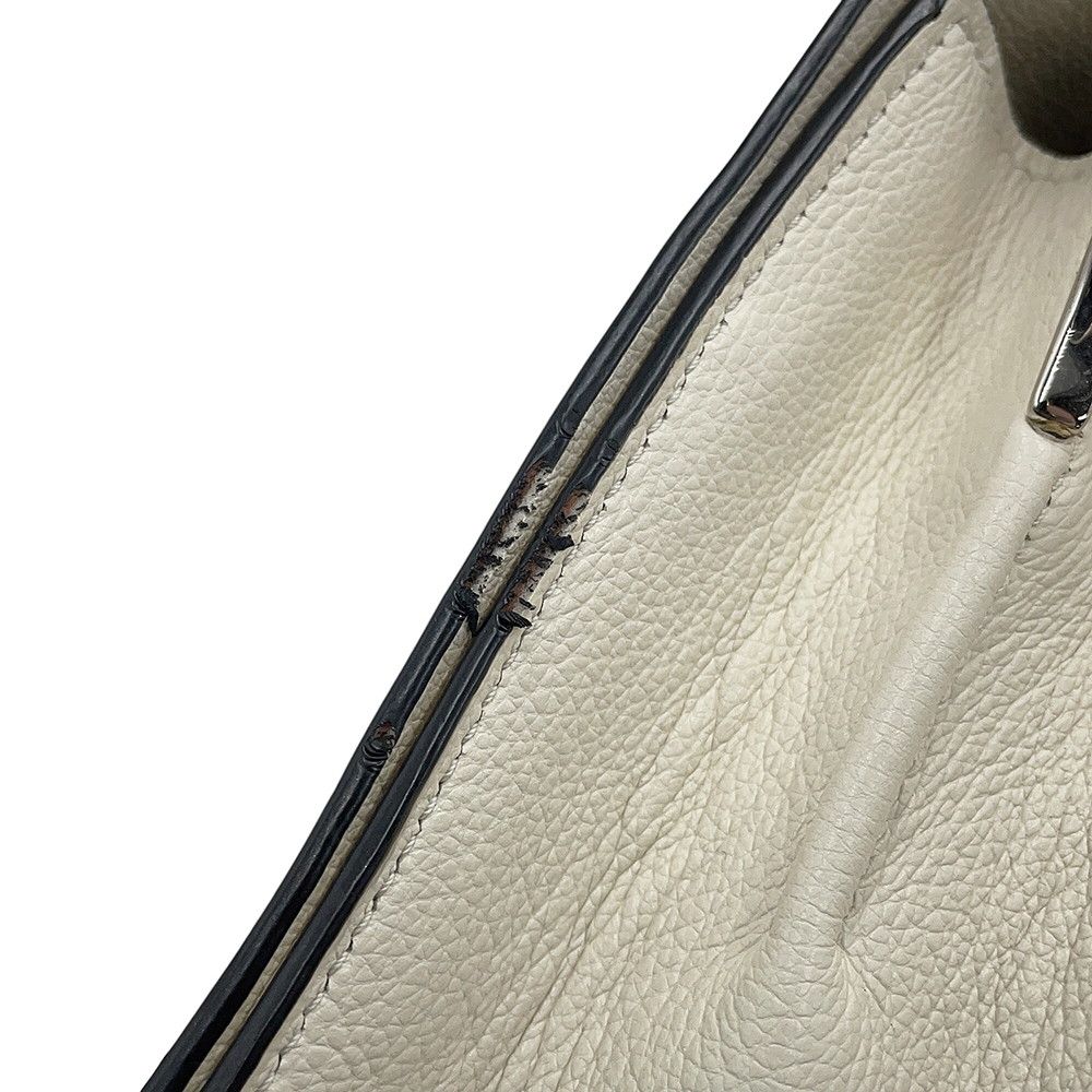 Prada Shoulder Bag Gray Scarf Triangle Logo White — view 7