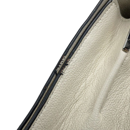 Prada Shoulder Bag Gray Scarf Triangle Logo White — view 7
