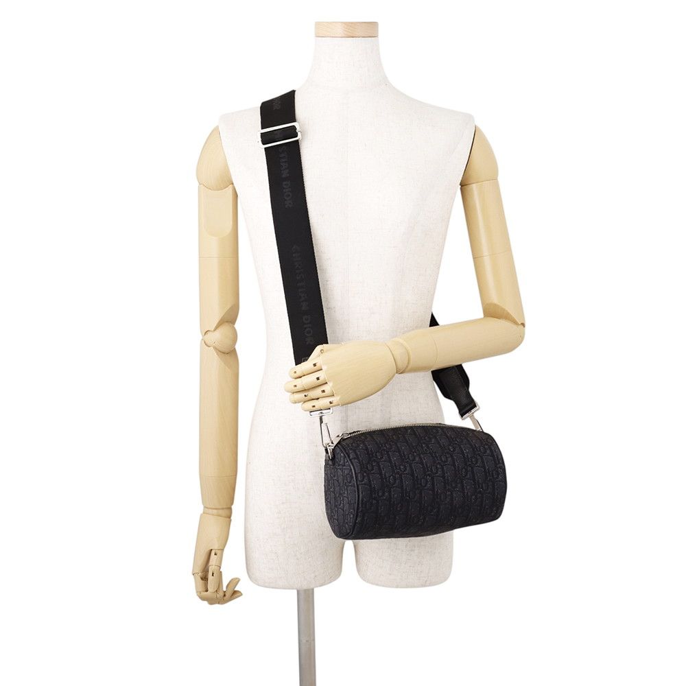 Dior Shoulder Bag Oblique Jacquard Roller Black — view 4