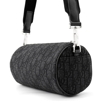 Dior Shoulder Bag Oblique Jacquard Roller Black — view 2
