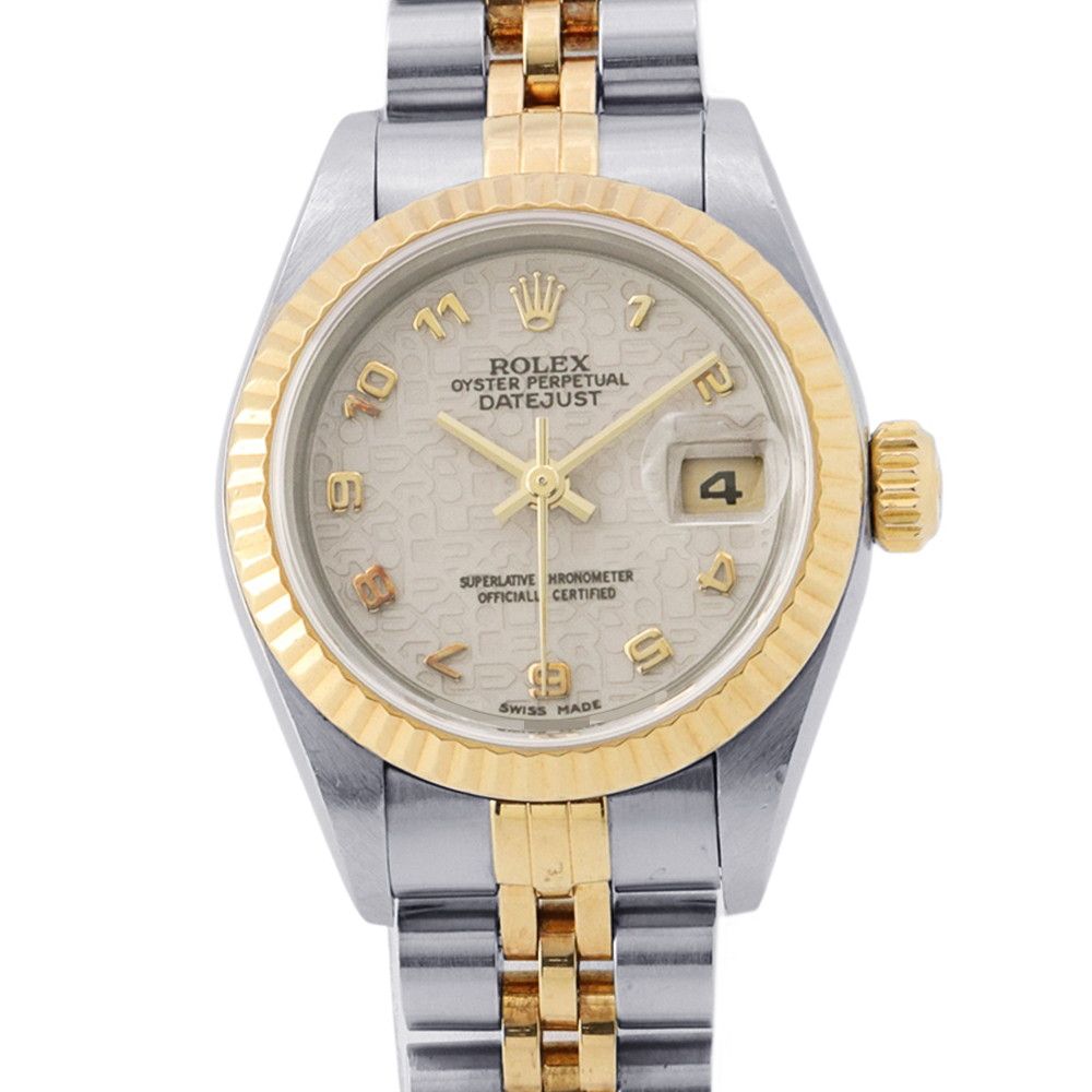 Rolex Datejust Number Watch 18K Yellow Gold Ivory Computer Dial