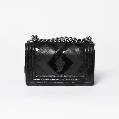 Chanel Boy Chain Shoulder Bag Black — view 2