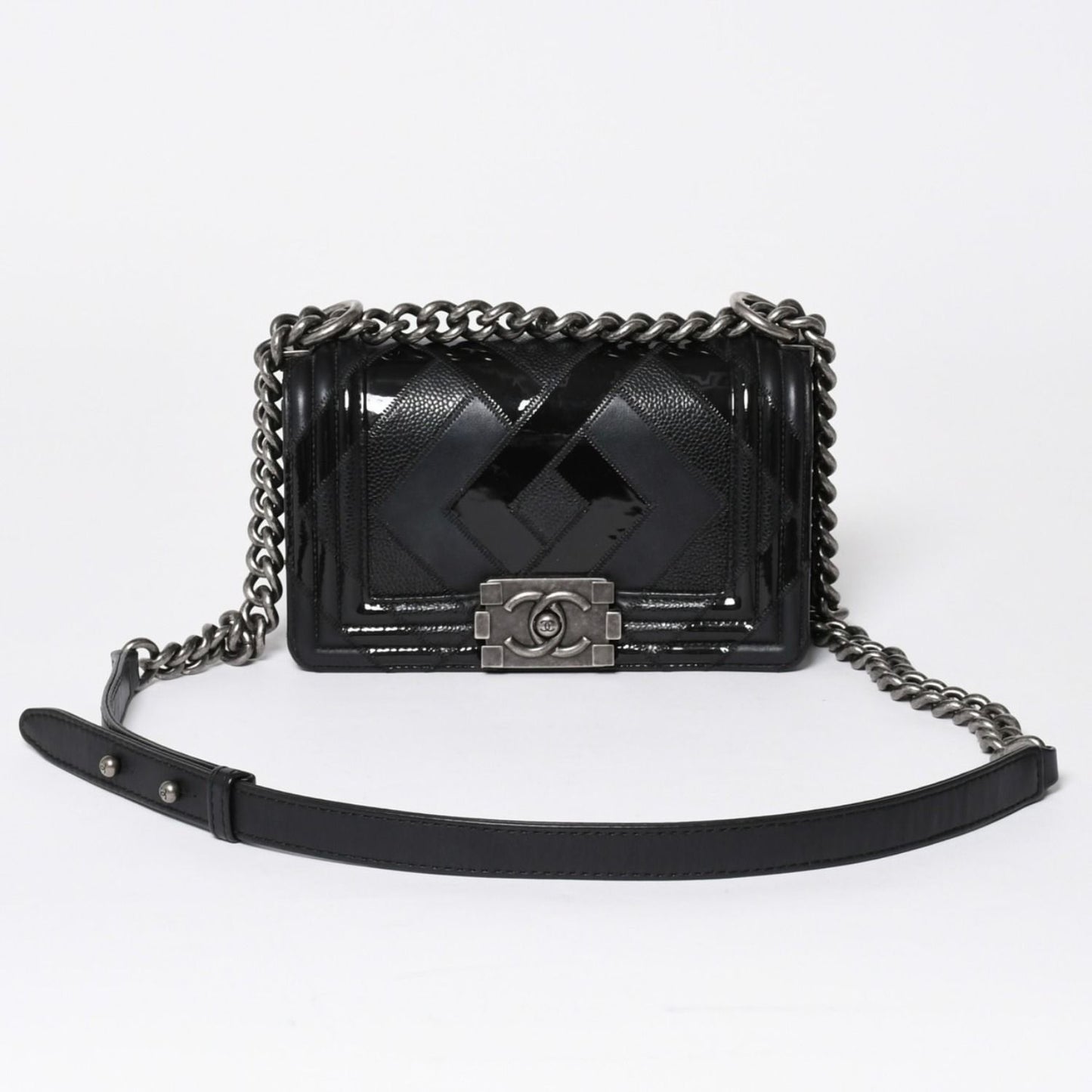 Chanel Boy Chain Shoulder Bag Black