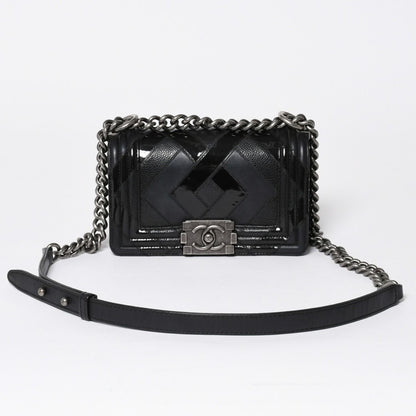 Chanel Boy Chain Shoulder Bag Black
