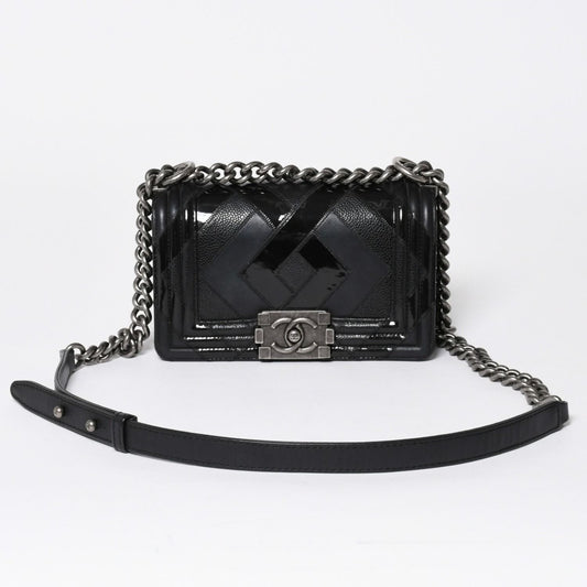 Chanel Boy Chain Shoulder Bag Black