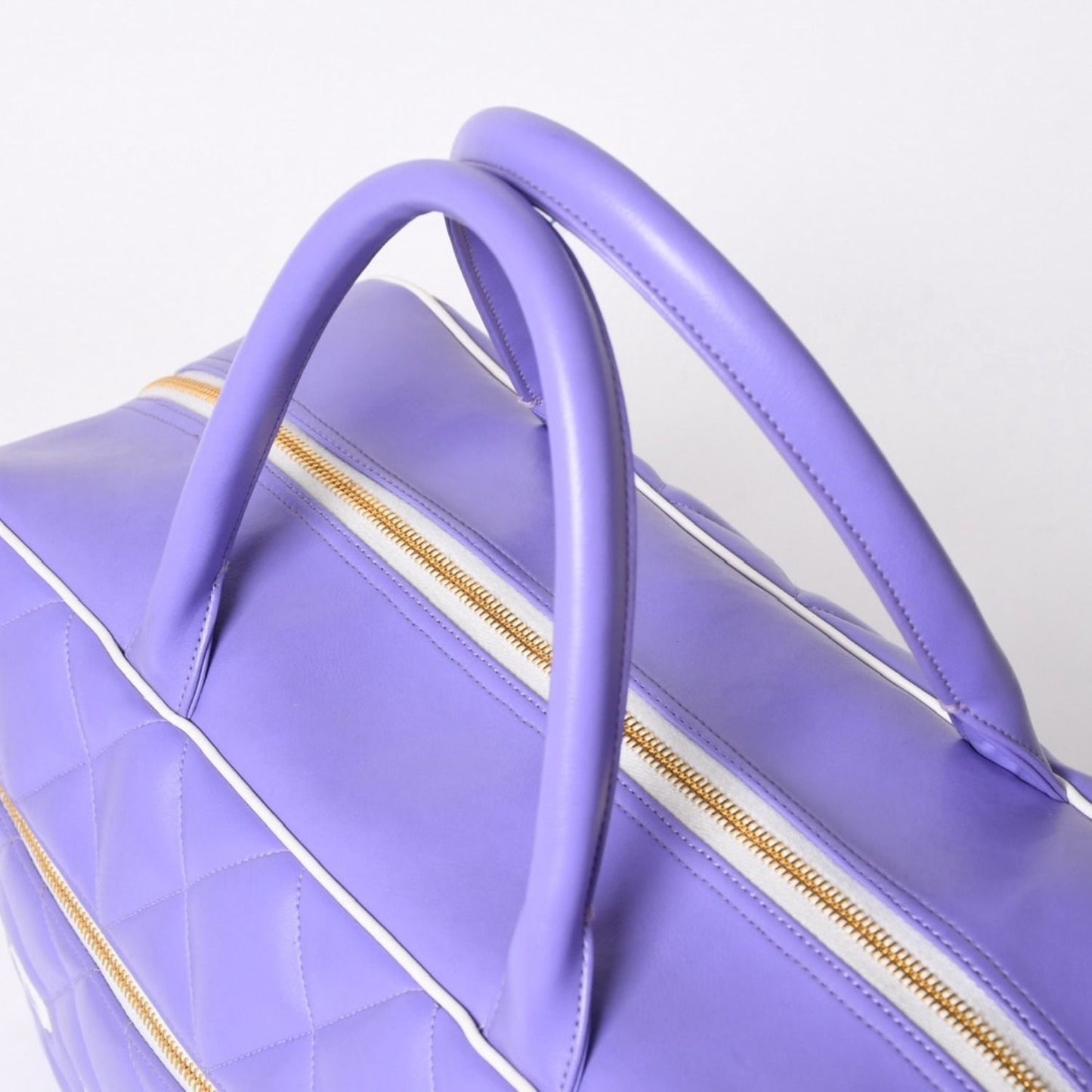 Chanel Boston Bag Sports Line Quilted Purple Gold — view 5
