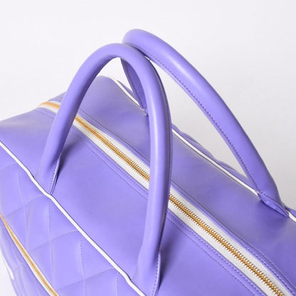 Chanel Boston Bag Sports Line Quilted Purple Gold — view 5
