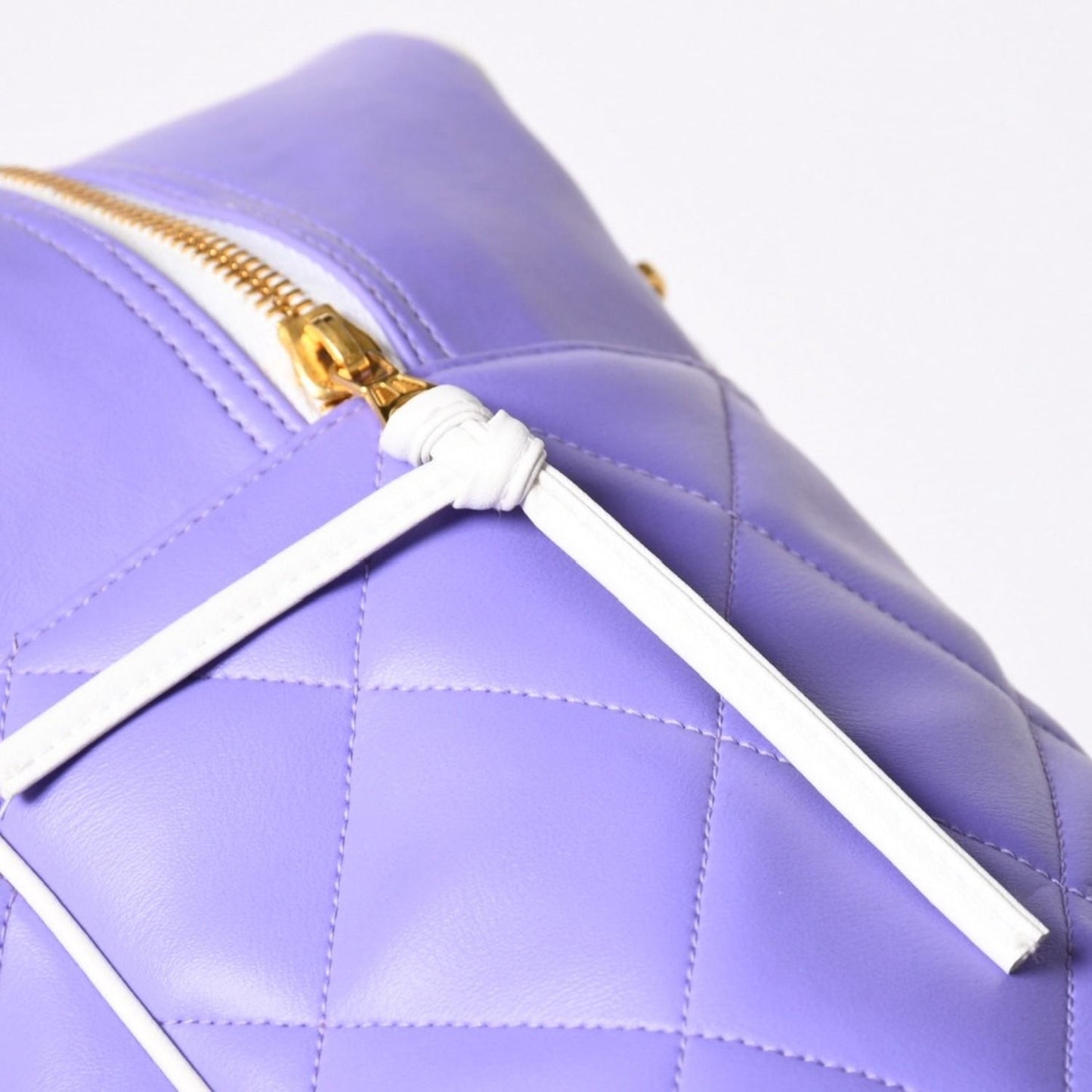 Chanel Boston Bag Sports Line Quilted Purple Gold — view 8