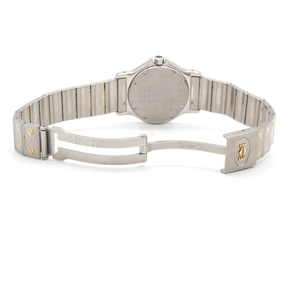 Cartier Santos Octagon LM Ivory Dial Watch — view 4
