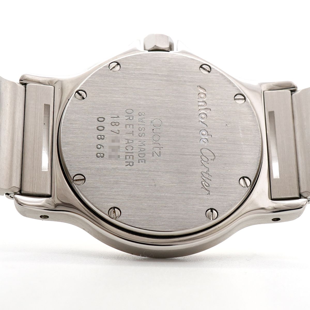 Cartier Santos Octagon LM Ivory Dial Watch — view 5