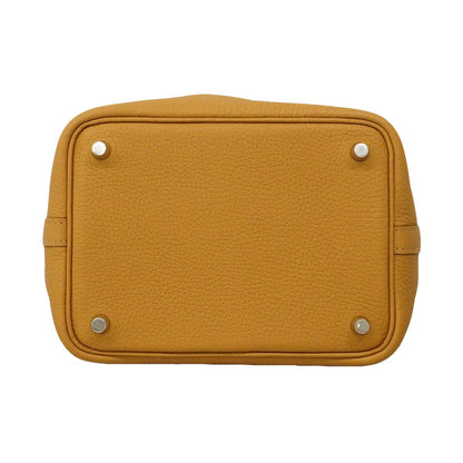 Hermes Picotin Lock PM Taurillon Clemence Biscuit Silver Handbag — view 3