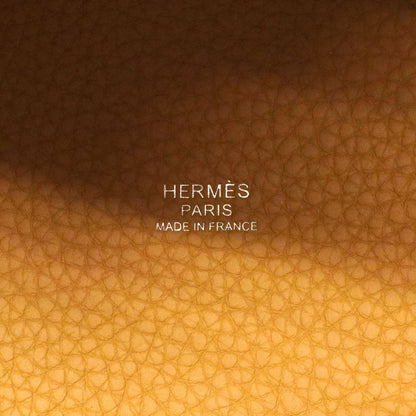 Hermes Picotin Lock PM Taurillon Clemence Biscuit Silver Handbag — view 5
