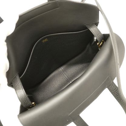Hermes Handle Halzan 31 Taurillon Clemence Black Gold Shoulder Bag — view 4