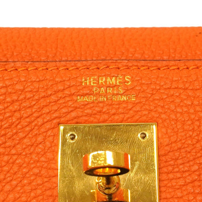 Hermes Handbag Kelly 32 Togo Orange Gold 2-Way Bag — view 5