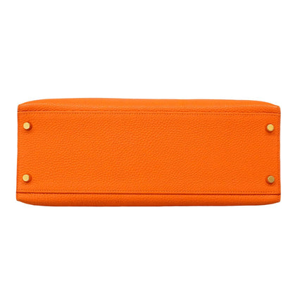 Hermes Handbag Kelly 32 Togo Orange Gold 2-Way Bag — view 3