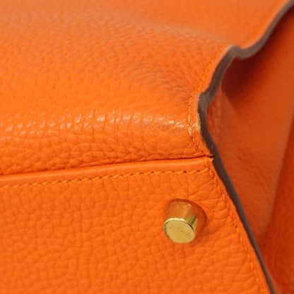 Hermes Handbag Kelly 32 Togo Orange Gold 2-Way Bag — view 6