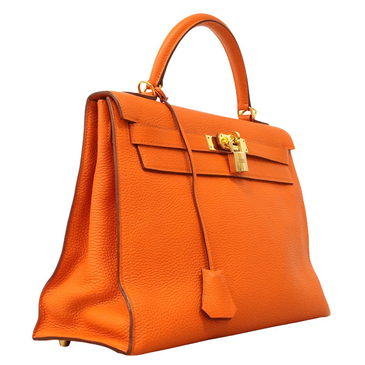 Hermes Handbag Kelly 32 Togo Orange Gold 2-Way Bag — view 2