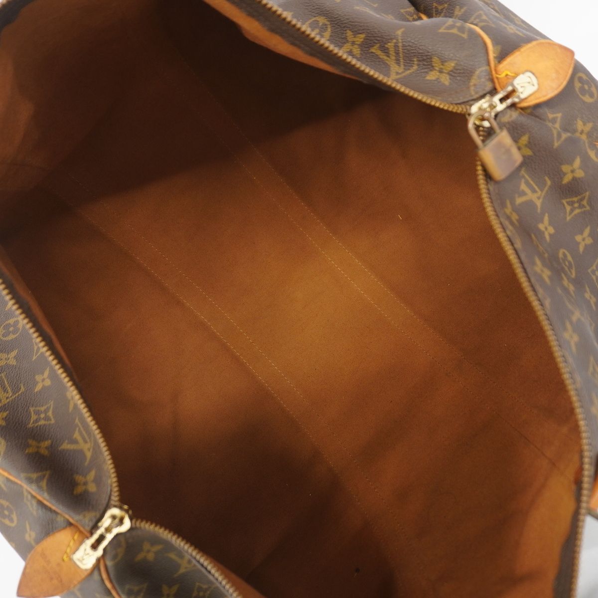 Louis Vuitton Boston Bag Monogram Keepall 55 Brown — view 4