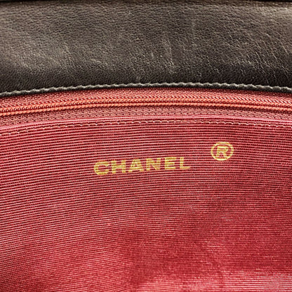 Chanel Shoulder Bag Quilted Lambskin Black Gold — view 5