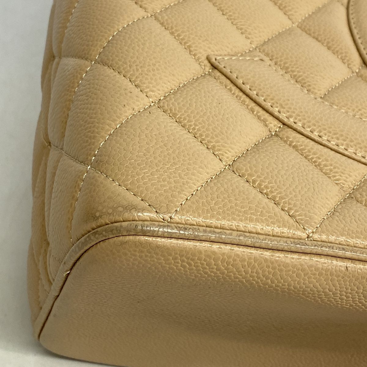 Chanel Tote Bag Reissue Caviar Leather Beige Gold — view 6