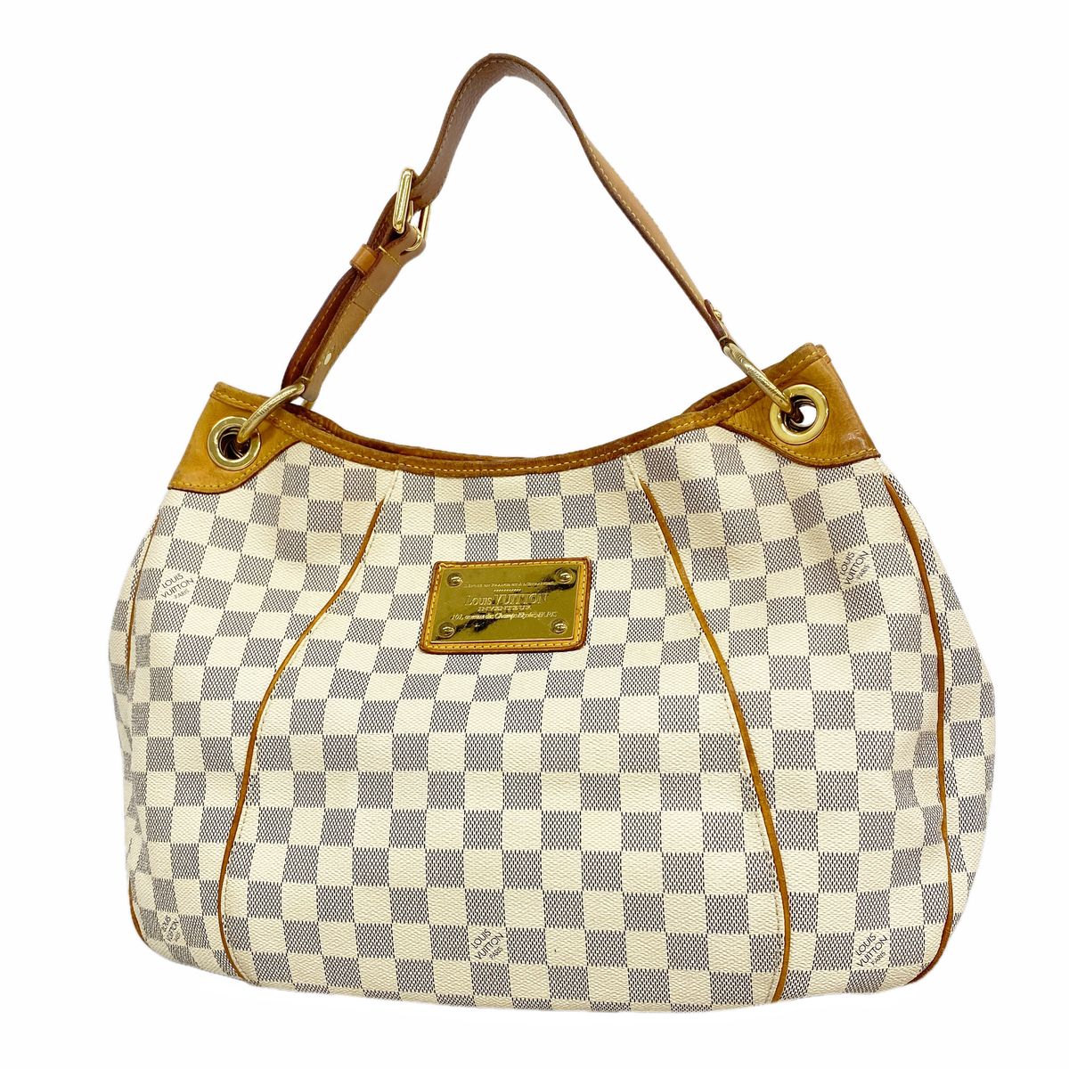 Louis Vuitton Shoulder Bag Damier Azur Galleria PM White