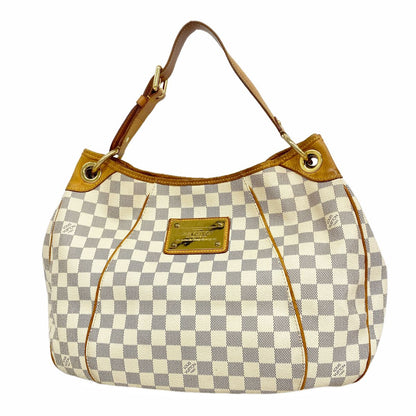 Louis Vuitton Shoulder Bag Damier Azur Galleria PM White
