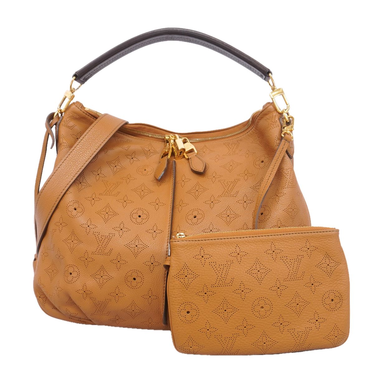 Louis Vuitton Handle Mahina Serene PM M Caramel Handbag