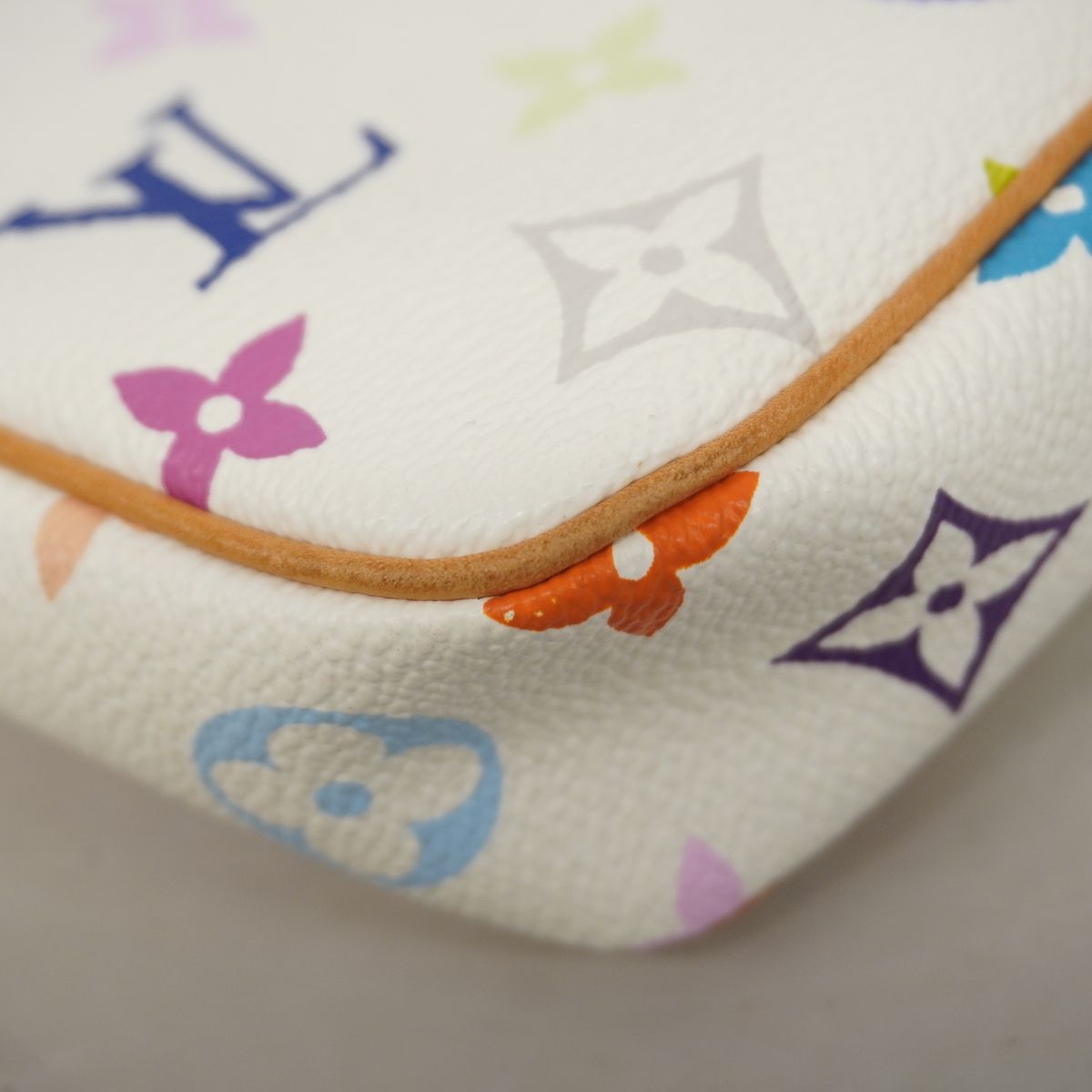 Louis Vuitton Pouch Monogram Multicolor Pochette Soir M Blanc — view 6