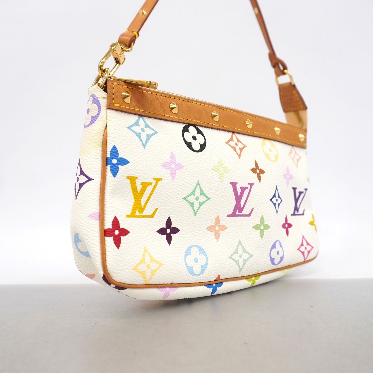 Louis Vuitton Pouch Monogram Multicolor Pochette Soir M Blanc — view 2